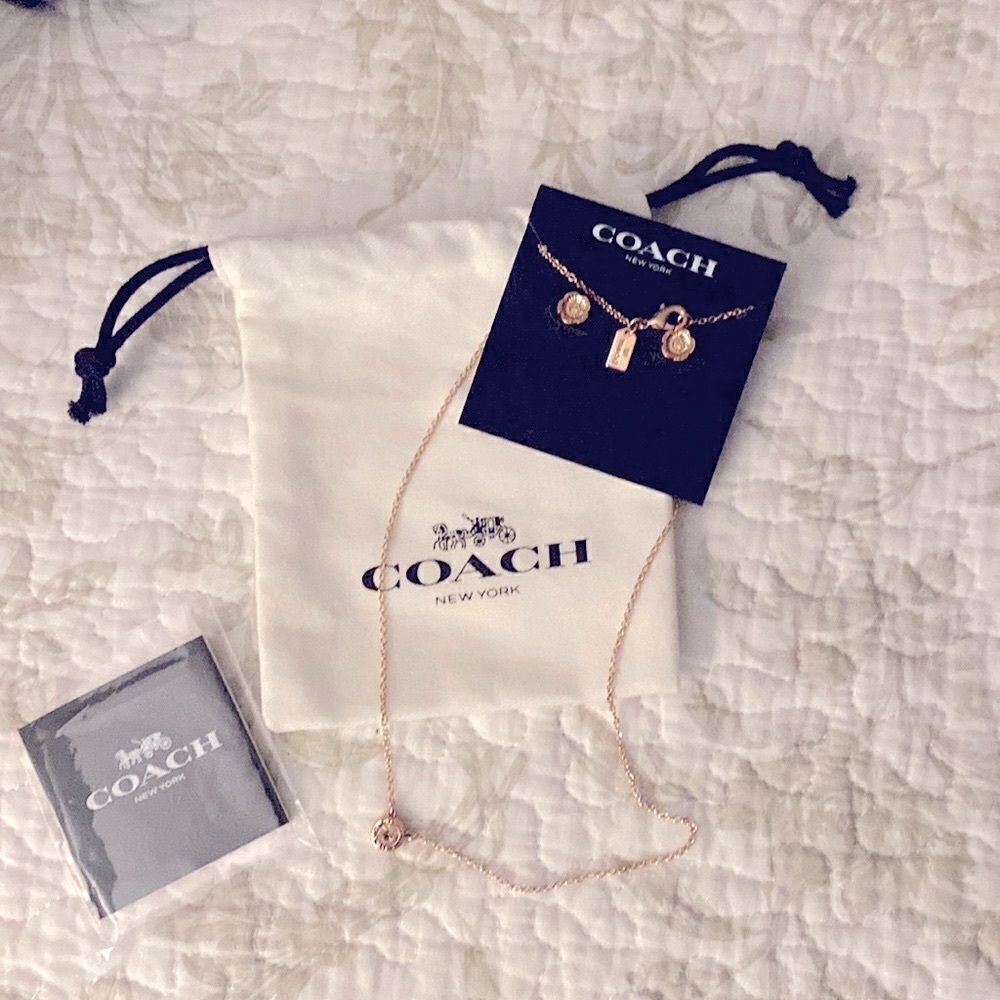 Coach Jewelry Earring and Necklace Set